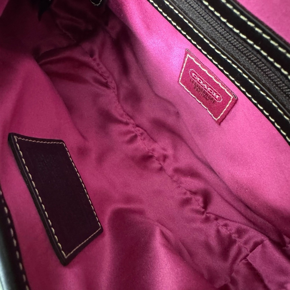 Vtg Y2K Coach Limited Edition Soho Madison Ocelot Calf Hair Top Handle Bag - Picture 9 of 13